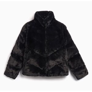 Nike Windpuffer Therma-FIT Loose Fur Jacket Black FV8005-010 Women's size S